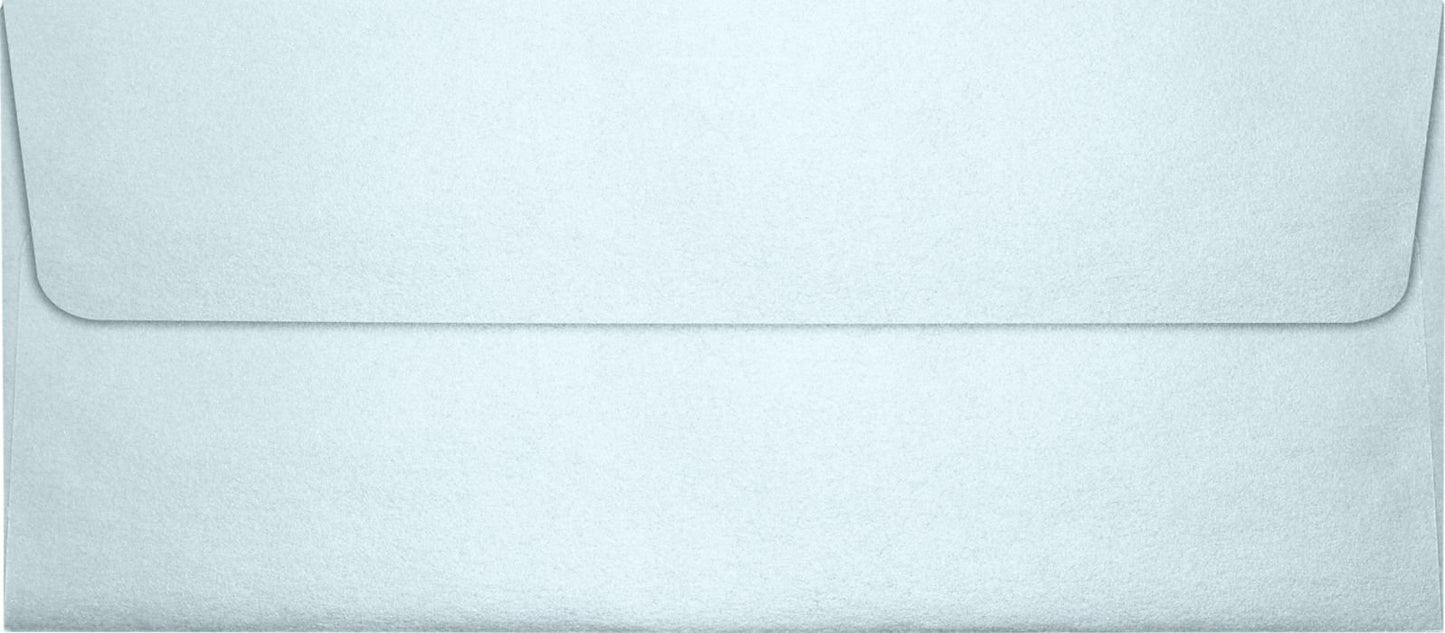 Aquamarine Metallic Business Envelopes, 50 Pack