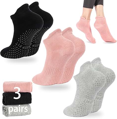 Non-slip Grip Pilates and Yoga Socks for Women