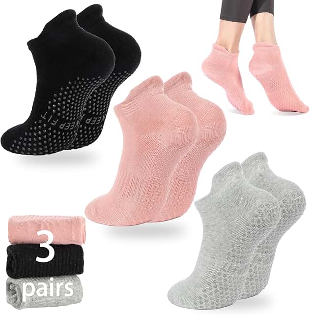 Non-slip Grip Pilates and Yoga Socks for Women