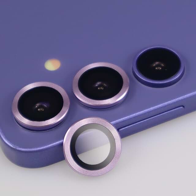 Camera lens protector for Galaxy S24 in purple