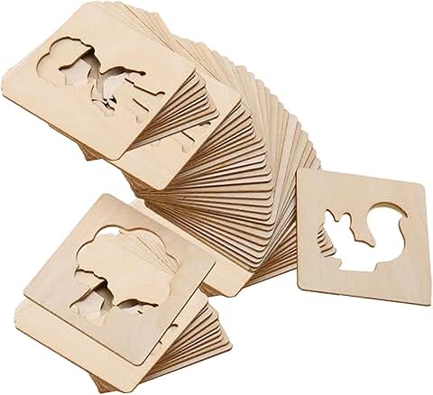 Kids Drawing Stencils for Painting and Crafts, 60 Pieces
