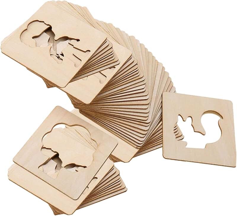 Kids Drawing Stencils for Painting and Crafts, 60 Pieces