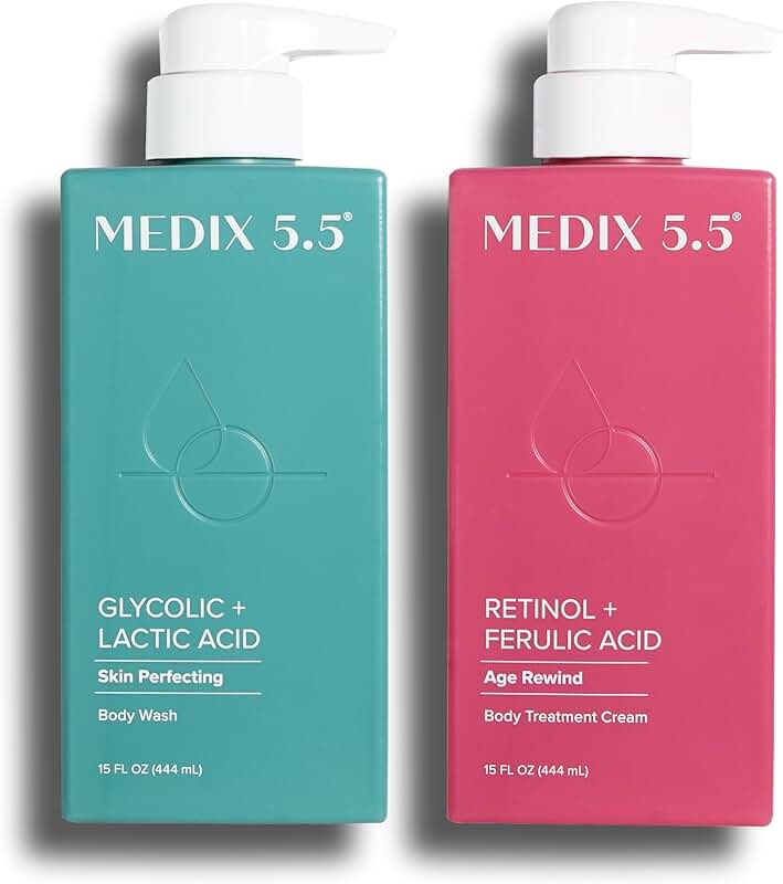 Retinol Body Cream and Glycolic Acid Body Wash Set
