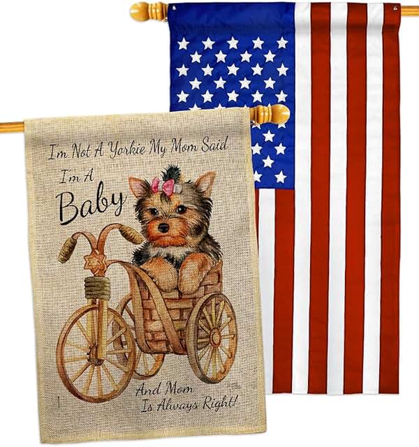 Baby Burlap Dog House Flag Pack for Garden Yard