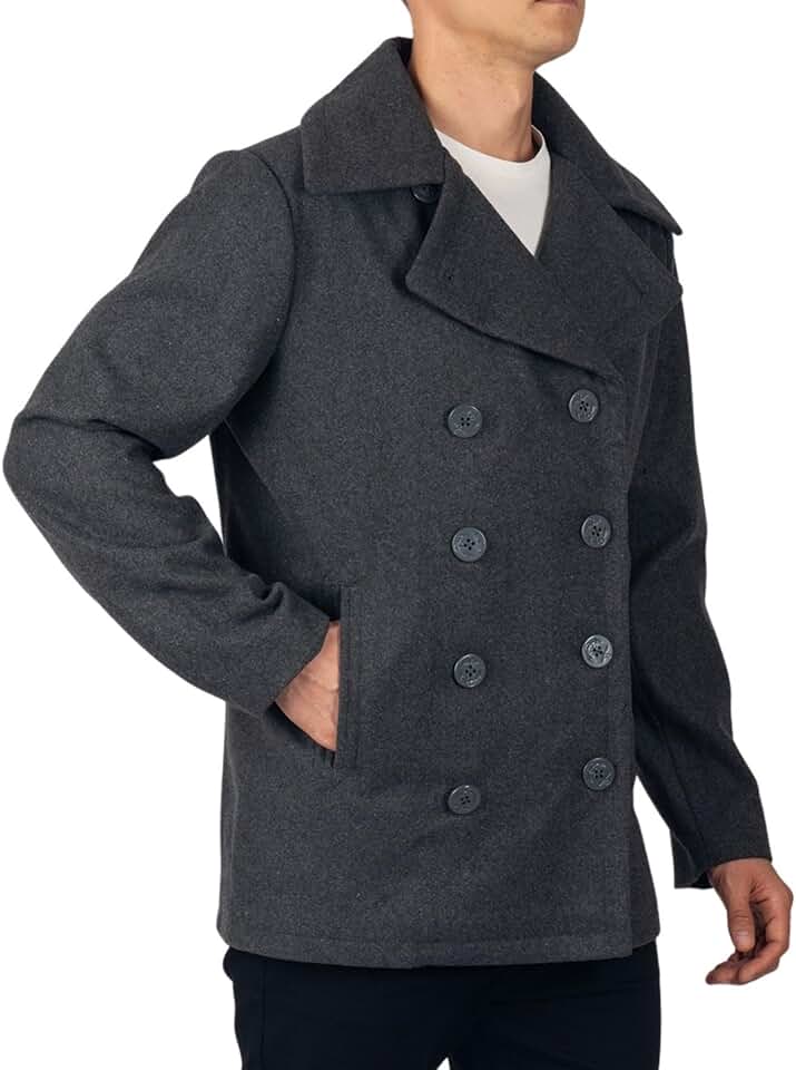 Men's Wool Blend Classic Pea Coat