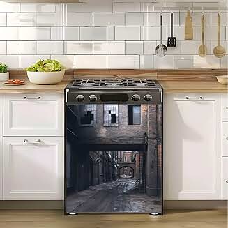 Old Factory Gothic Magnetic Refrigerator Cover 23x26in