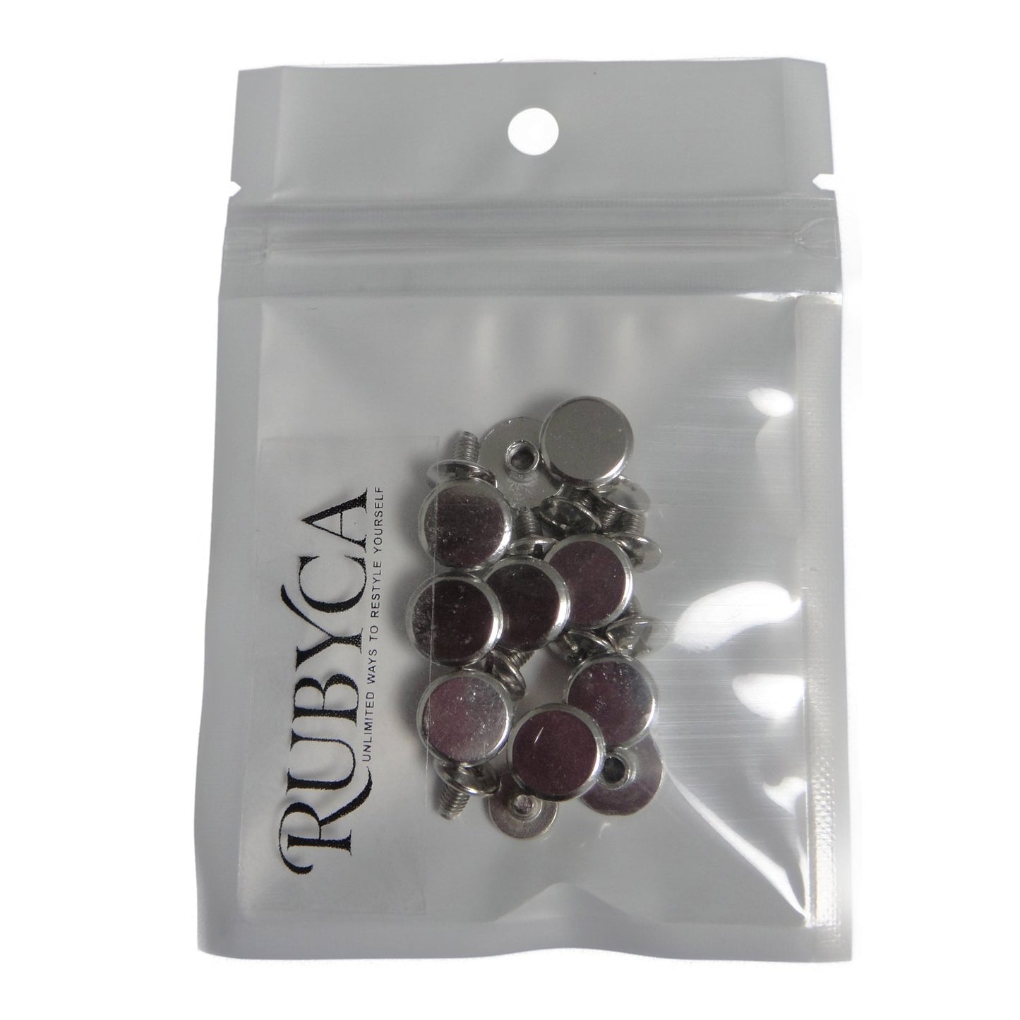 Silver Round Flat Head Chicago Screws Set 30 Pieces