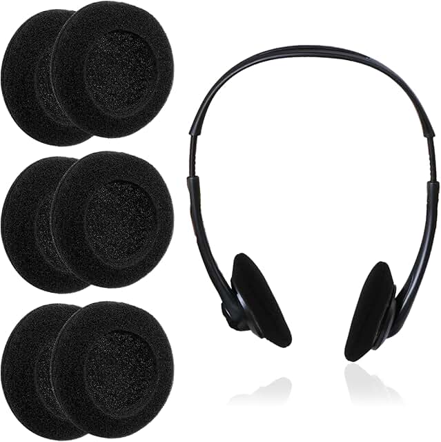 Six Foam Ear Cushions for Headphones and Radios