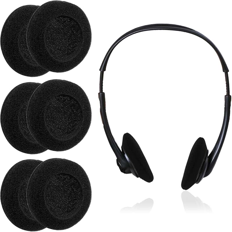 Six Foam Ear Cushions for Headphones and Radios