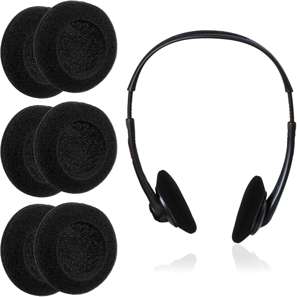 Six Foam Ear Cushions for Headphones and Radios