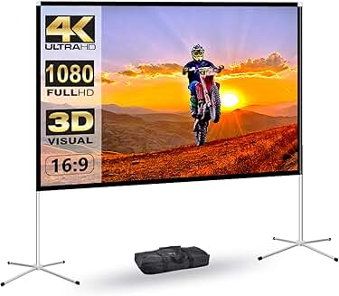 60-inch portable indoor projector screen with stand