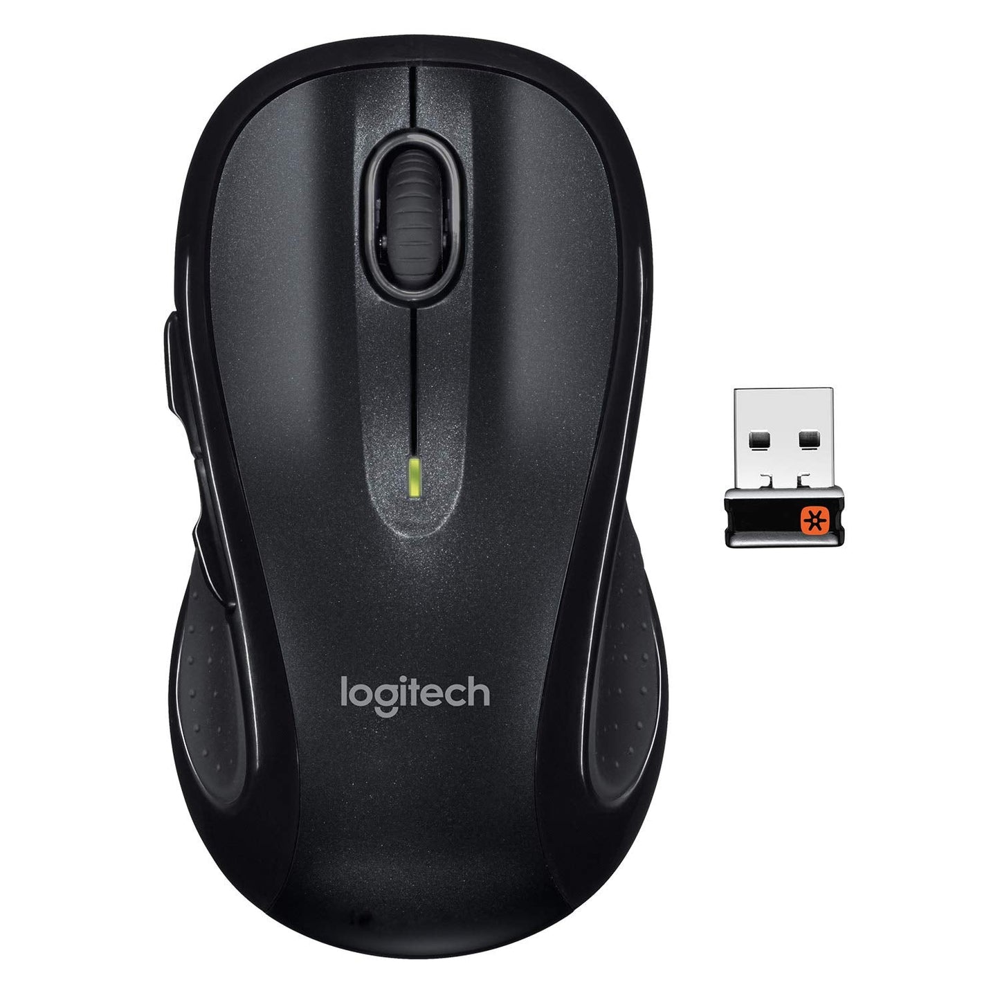 M510 Wireless Computer Mouse - Comfortable Shape with USB Unifying Receiver, with Back/Forward Buttons and Side-to-Side Scrolling, Dark Gray