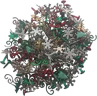 Christmas craft brads set with holiday shapes and colors