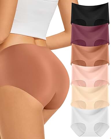 Six Pack of Seamless Full Coverage Women's Hipster Panties