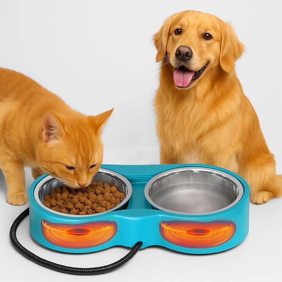 Heated Pet Food Bowl for Cats and Dogs