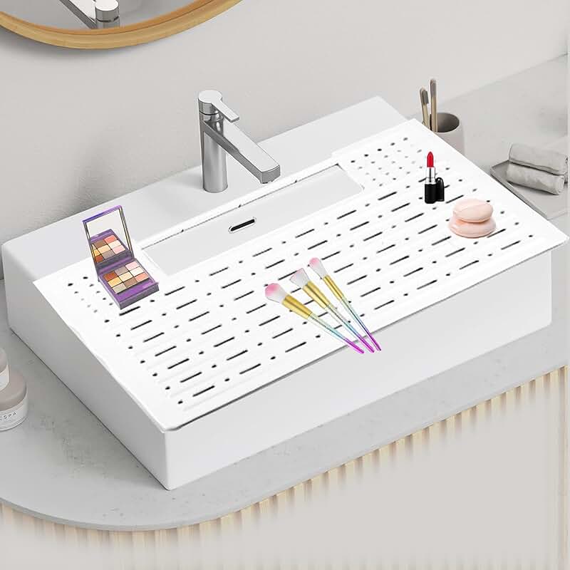 Foldable Silicone Makeup Sink Cover for Washbasin