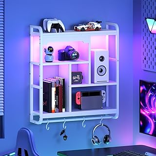 Floating LED Wall Shelf with 3 Tiers