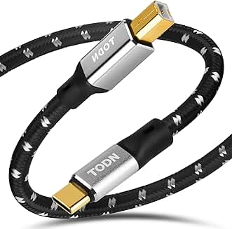 HiFi USB B to USB C Cable for Audio and Devices