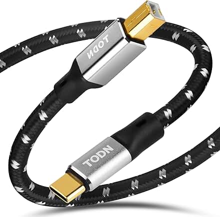 HiFi USB B to USB C Cable for Audio and Devices