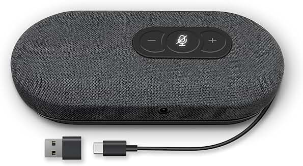 USB Conference Speakerphone with Microphone and Noise Reduction