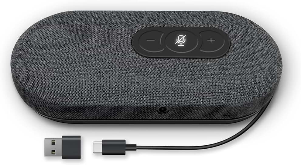 USB Conference Speakerphone with Microphone and Noise Reduction