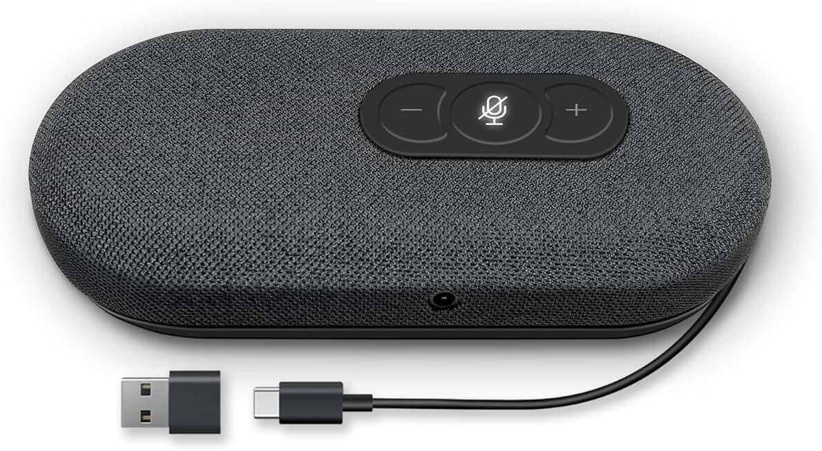 USB Conference Speakerphone with Microphone and Noise Reduction