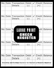 Large Print Check Register for Easy Account Tracking