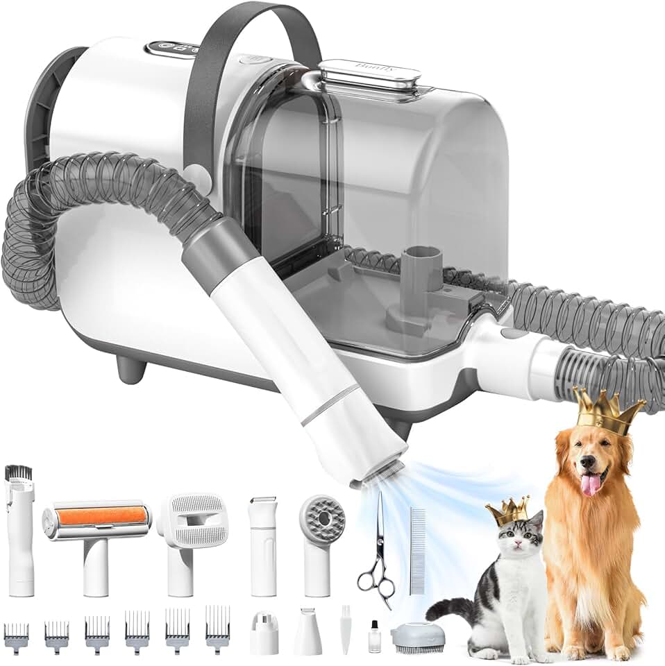 Dog Grooming Kit with Strong Suction and Tools