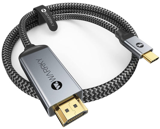 MODAIO USB C to HDMI Cable 4K 6FT Braided Gold-Plated Plugs
