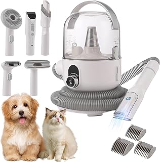 Dog Grooming Kit with Hair Vacuum and Dust Cup