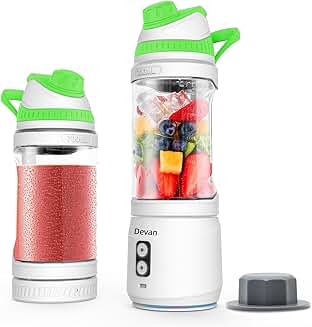 Portable 300W Blender for Shakes and Smoothies, 24oz USB Rechargeable BPA-Free Bottle