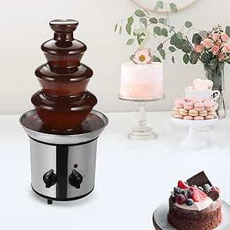 4-Tier Stainless Steel Chocolate Fountain for Home and Events