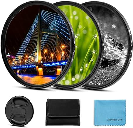 49mm Starburst Lens Filter Set with Lens Cap and Pouch