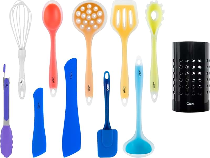 11-Piece Multicolor Silicone Utensil Set
