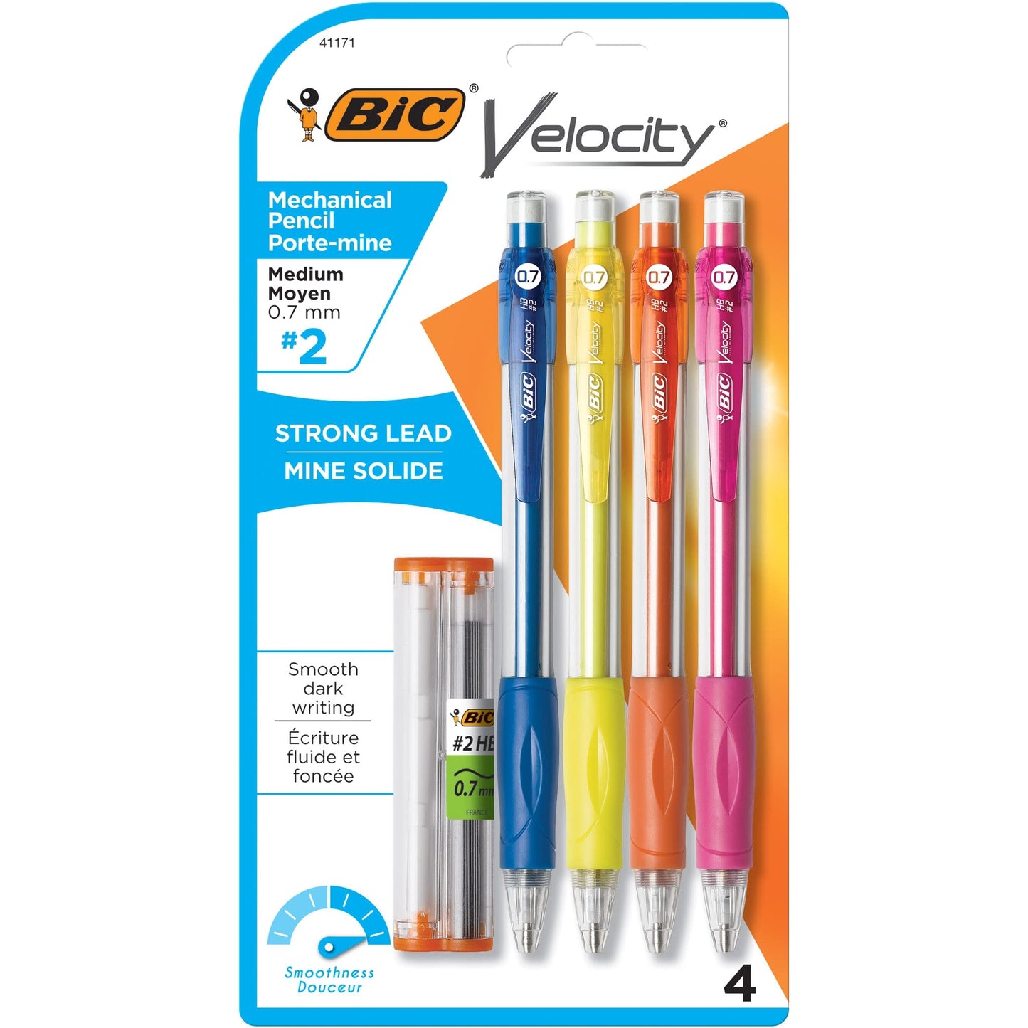 Colorful Barrel Mechanical Pencils with Eraser and Lead Refills