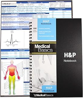Medical History and Physical Notebook with 100 Templates