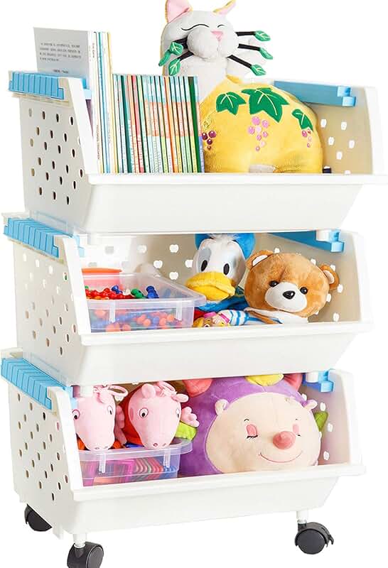 Large Kids' Toy Storage Chest with Wheels