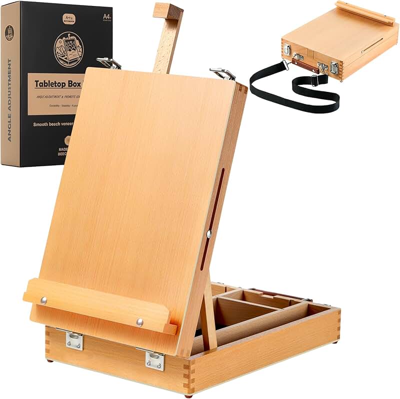 Portable Beechwood Tabletop Easel for Painting