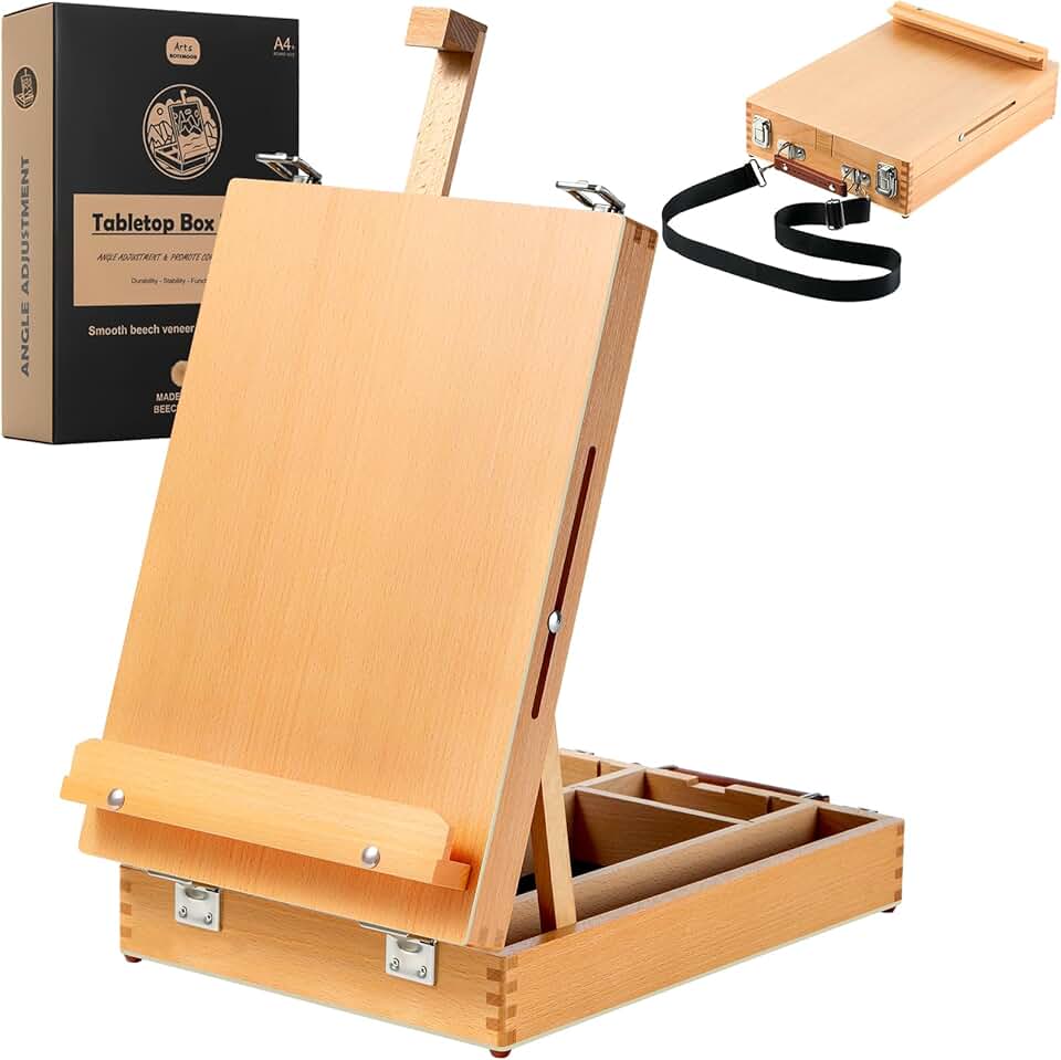Portable Beechwood Tabletop Easel for Painting