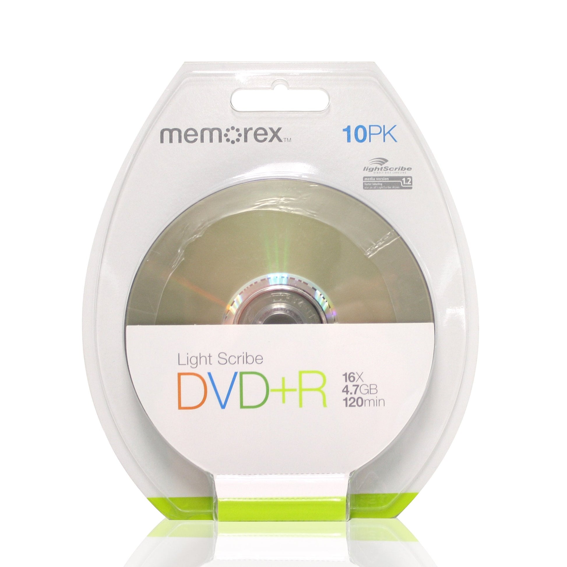 120 min. (sp)/4.7 GB DVD+R 16x Light Scribe (10-Pack)