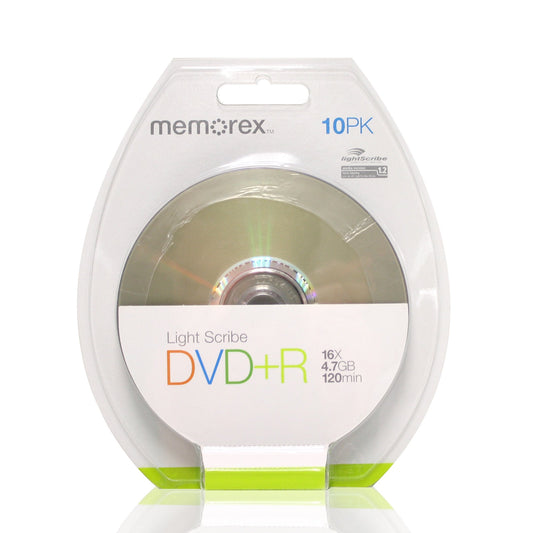 120 min. (sp)/4.7 GB DVD+R 16x Light Scribe (10-Pack)