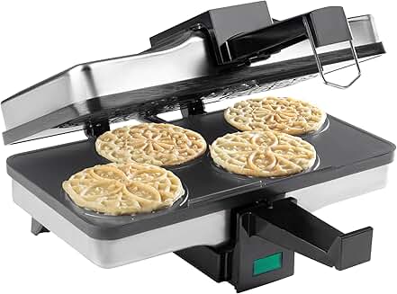 Electric Pizzelle Baker for 4 Mini Cookies