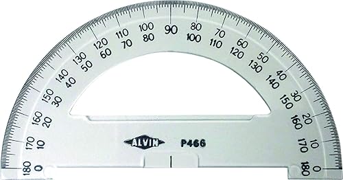 6-inch Clear Plastic Semicircular Protractor