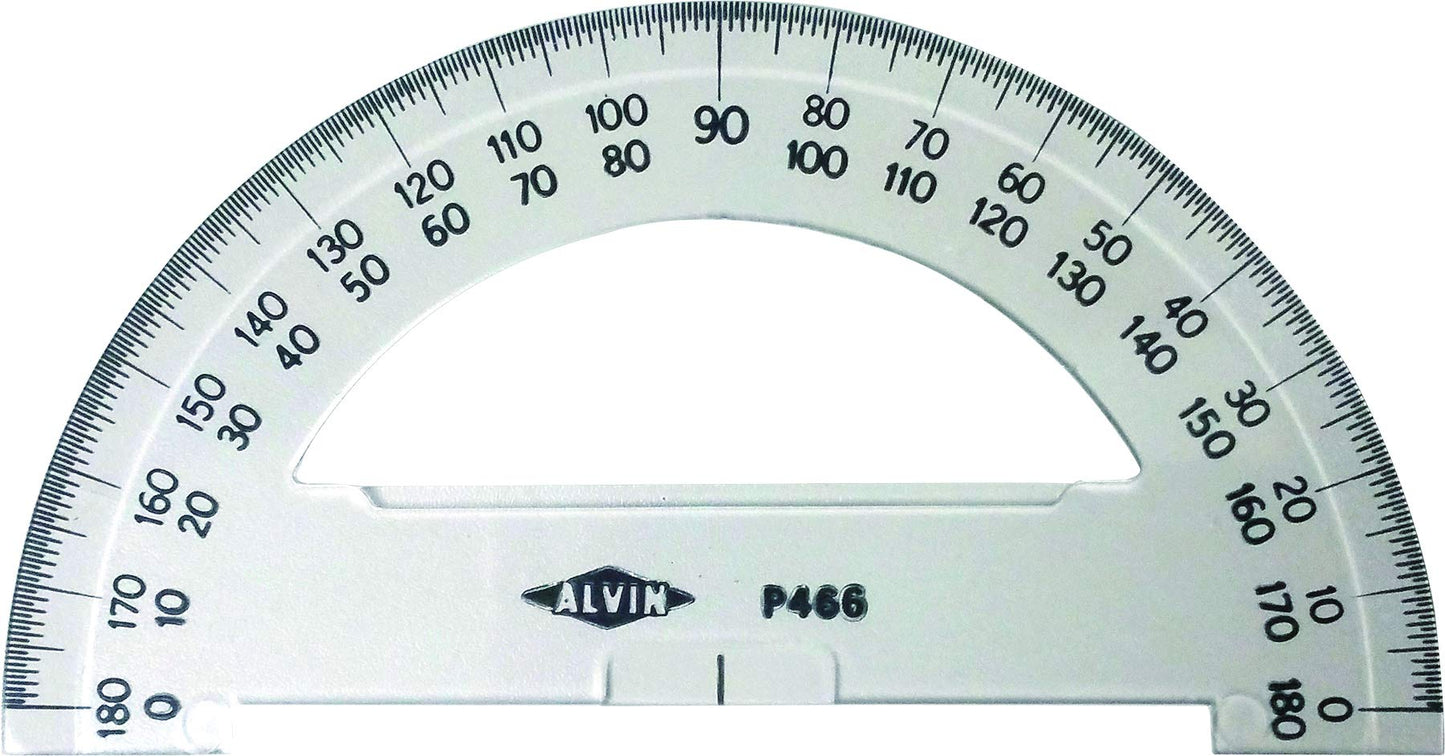 6-inch Clear Plastic Semicircular Protractor