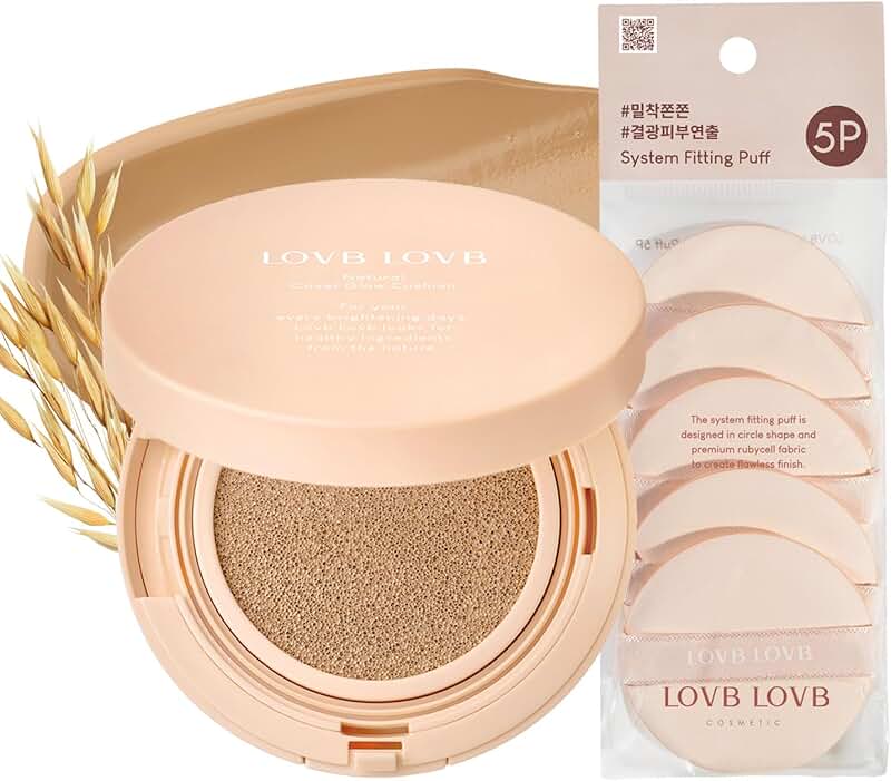 Cushion Foundation 0.42 Oz with Puff, Long-Lasting Coverage
