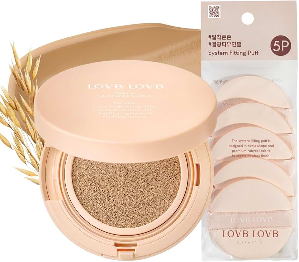 Cushion Foundation 0.42 Oz with Puff, Long-Lasting Coverage