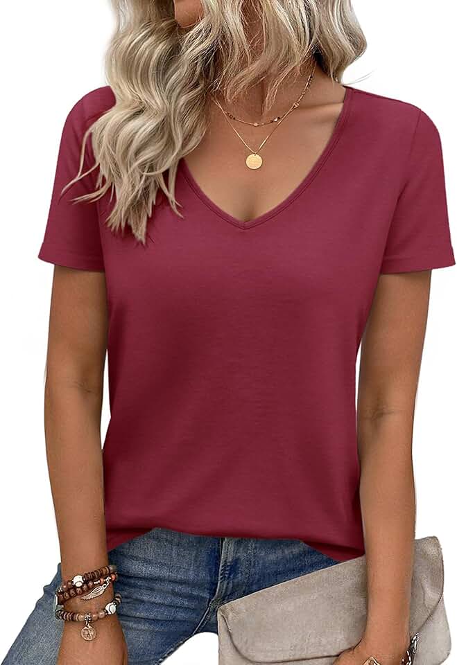 Women’s Short Sleeve Summer Tops for Beach and Casual Wear