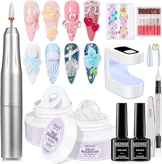 Solid Builder Nail Gel Kit with Drill and UV Lamp