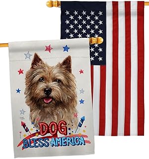 Patriotic Norwich Terrier Dog House Flag Pack