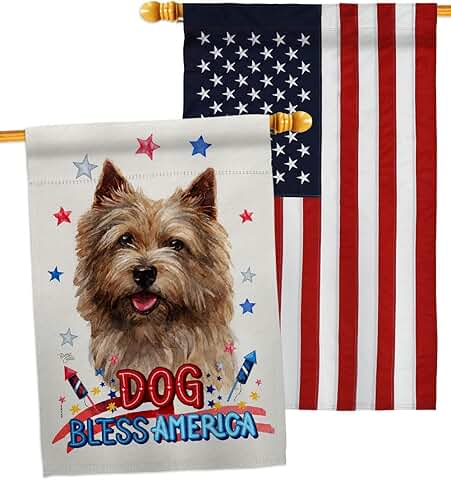 Patriotic Norwich Terrier Dog House Flag Pack